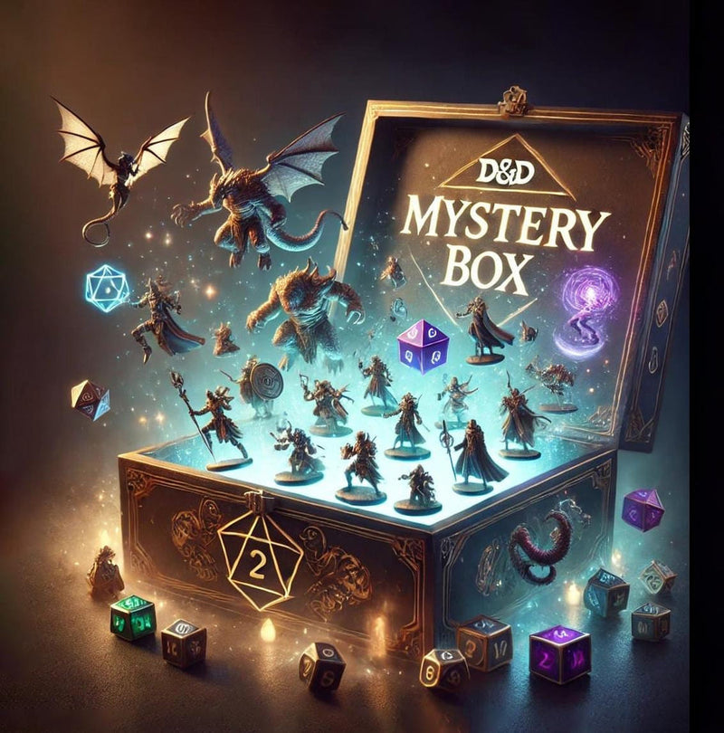 Miniatures Mystery Box D&D 5e Fantasy box of 5 or 10 minis + bases included | No Duplicates | Dungeons and Dragons Miniatures | Pathfinder | - Only-Games