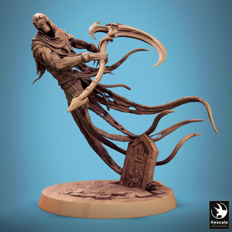 Ghost Undead Monster, Scythe or Sword Options (5 sizes), DnD 5e Unpainted Mini| 28mm, 32mm,54mm,75mm,100mm Scales | Dungeons & Dragons - Only-Games