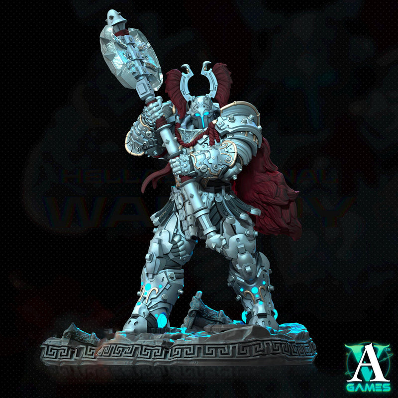 Sci-Fi Miniature Space Knight, Hellas Eternal | 28mm,32mm, 54mm, 75mm,100mm Scales | Resin Mini | Archvillain Games - Only-Games