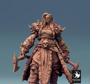 Orc Queen Female Fighter Barbarian , Half-Orc PC / NPC | Scales: 28mm,32mm ,54mm,75mm,100mm  Megaboss | Dungeons & Dragons 5e | Pathfinder - Only-Games