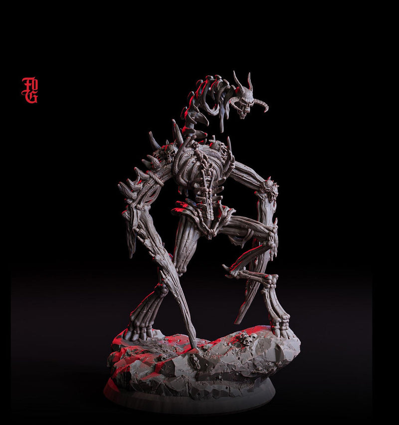 Undead Bone Construct, Demon Fiend, Miniature | 4 Sizes Medium, Large, Huge, Gargantuan | Dungeons and Dragons 5e Pathfinder | Flesh of Gods - Only-Games