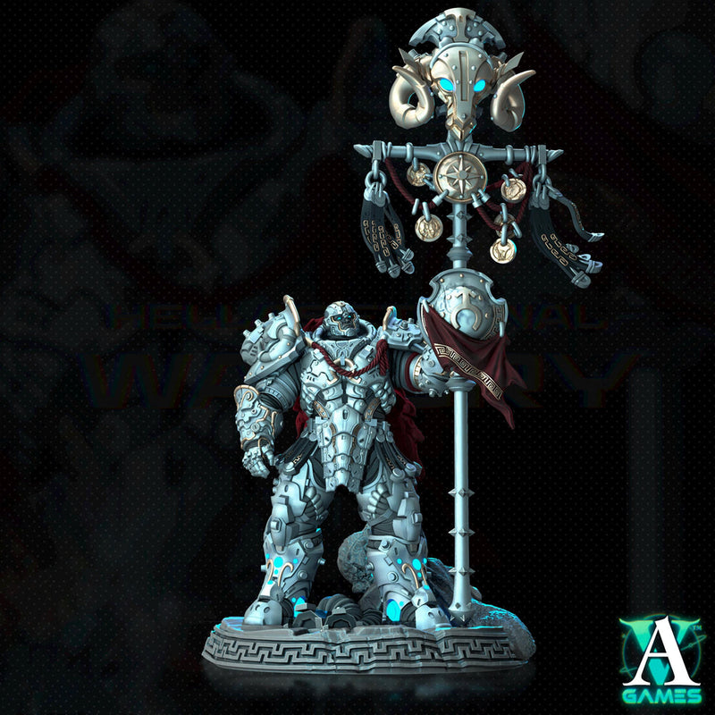 Sci-Fi Miniature Space Knight, Hellas Eternal | 28mm,32mm, 54mm, 75mm,100mm Scales | Resin Mini | Archvillain Games - Only-Games