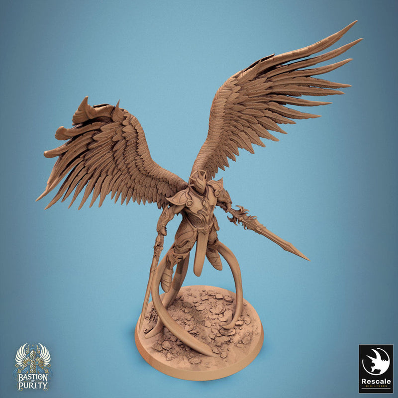 Winged Paladin, Male Celestial Angel, Solar, Deva (2 Poses), DnD 5e Unpainted Mini | 28mm, 32mm,54mm,75mm,100mm Scales |Dungeons & Dragons - Only-Games