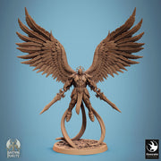 Winged Paladin, Male Celestial Angel, Solar, Deva (2 Poses), DnD 5e Unpainted Mini | 28mm, 32mm,54mm,75mm,100mm Scales |Dungeons & Dragons - Only-Games