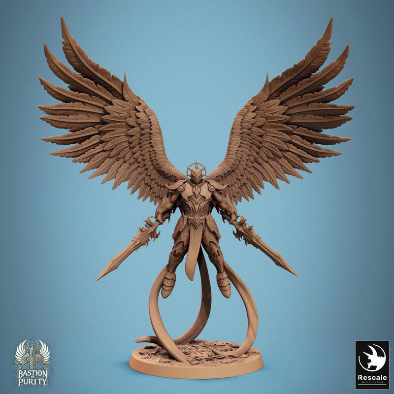 Winged Paladin, Male Celestial Angel, Solar, Deva (2 Poses), DnD 5e Unpainted Mini | 28mm, 32mm,54mm,75mm,100mm Scales |Dungeons & Dragons - Only-Games
