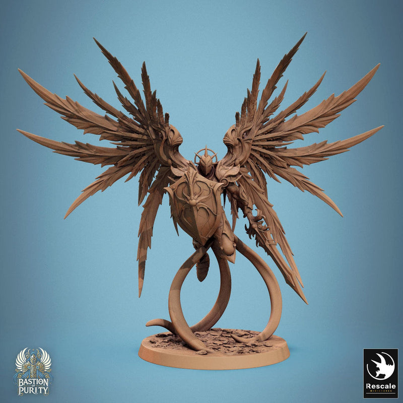 Winged Paladin, Male Celestial Angel, Solar, Deva (2 Poses), DnD 5e Unpainted Mini | 28mm, 32mm,54mm,75mm,100mm Scales |Dungeons & Dragons - Only-Games