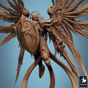 Winged Paladin, Male Celestial Angel, Solar, Deva (2 Poses), DnD 5e Unpainted Mini | 28mm, 32mm,54mm,75mm,100mm Scales |Dungeons & Dragons - Only-Games