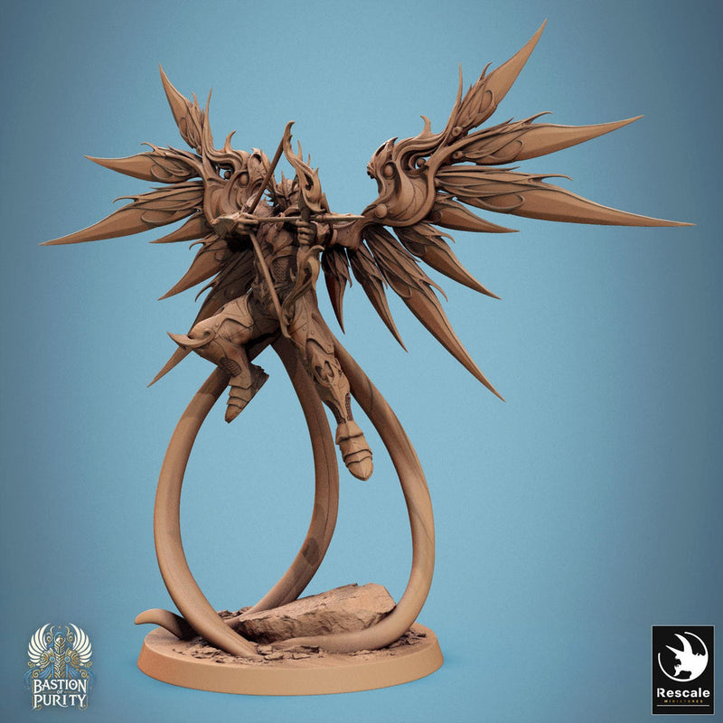 Winged Paladin, Male Celestial Angel, Solar, Deva (2 Poses), DnD 5e Unpainted Mini | 28mm, 32mm,54mm,75mm,100mm Scales |Dungeons & Dragons - Only-Games
