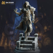 Human Sorcerer, Wizard, Illusionist | Unpainted Miniature  | 28mm, 32mm,54mm,75mm, 100mm Scales | Dungeons and Dragons Pathfinder | DM Stash - Only-Games
