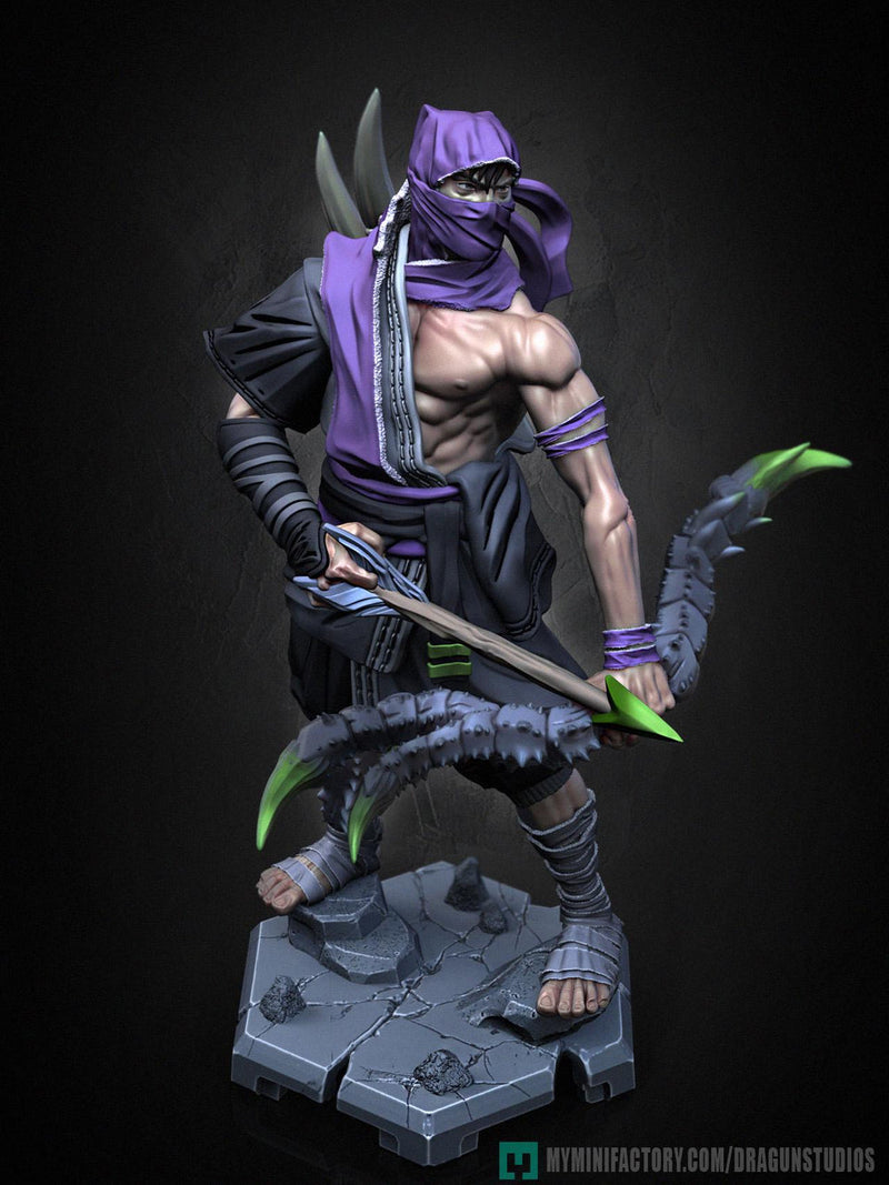 Human  Rogue Assassin Ranger Ninja PC NPC | UNPAINTED Miniature | 28mm,32mm,54mm,75mm,100mm Scales | Pathfinder Figure DnD | Figurine - Only-Games
