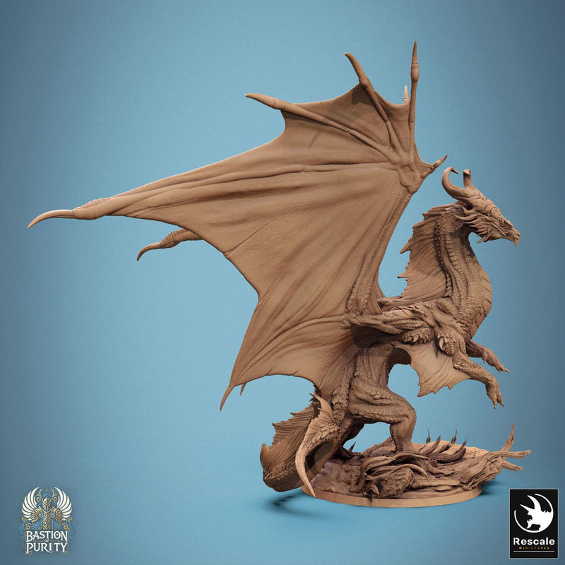 Legendary Dragon (4 sizes) D&D Miniature | 255mm Wing Span, 232mm Height | Resin Figurine | Dungeons and Dragons 5e Pathfinder | Great gift - Only-Games