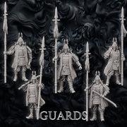 Samurai Polearm Master, Fighter Battle Master, Paladin  | DnD Unpainted Miniature 28mm,32mm,54mm,75mm,100mm Scale Figure DnD mini - Only-Games