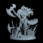 Female Human Barbarian, Fighter, Ranger, PC NPC Miniature | NSFW Topless & Nude versions | 28mm, 32mm,54mm, 75mm, 100mm Scales |DnD 5e - Only-Games