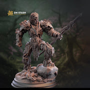 Warforged Druid PC / NPC  | D&D Unpainted Miniature | 28mm,32mm,54mm,75mm,100mm Scales | Pathfinder Figure | Figurine | DM Stash - Only-Games