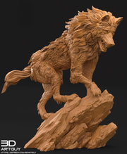 DireWolf  (5 sizes ) Unpainted | 28mm,32mm,54mm,75mm,100mm Scale | Resin Dungeons and Dragons D&D 5e  | Pathfinder | - Only-Games