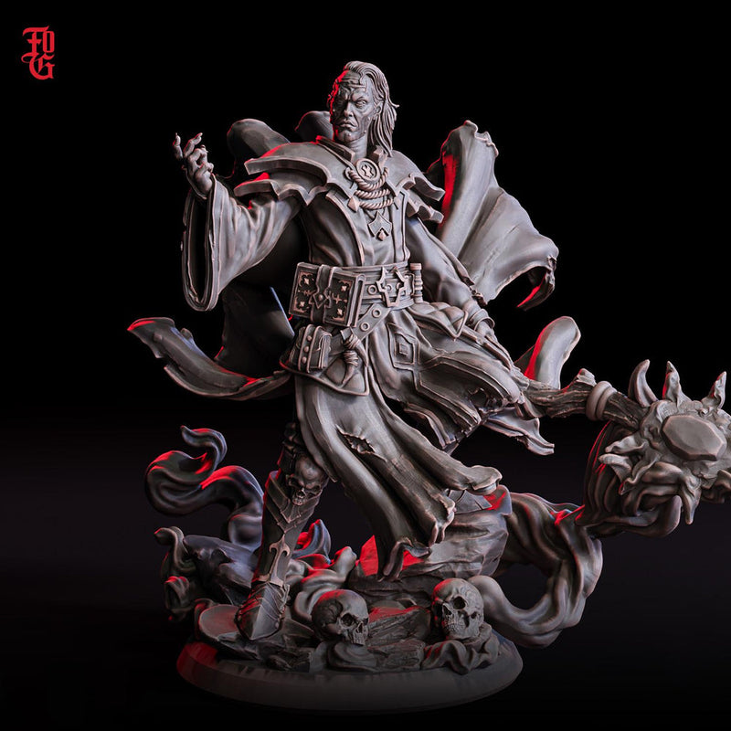 Wizard, Warlock, Sorcerer, Cleric | 28mm,32mm,54mm,75mm,100mm Scale| Player Character Mini- Minis D&D 5e Pathfinder Figurine | Flesh of Gods - Only-Games