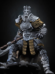 Fighter Polearm Master PC NPC |Unpainted Miniature| 28mm,32mm,54mm,75mm,100mm Scales | Pathfinder Figure | DnD | Figurine unpainted | - Only-Games