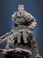Fighter Polearm Master PC NPC |Unpainted Miniature| 28mm,32mm,54mm,75mm,100mm Scales | Pathfinder Figure | DnD | Figurine unpainted | - Only-Games