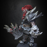 Dwarf Barbarian Fighter Demon Hunter |Unpainted Miniature| 28mm,32mm,54mm,75mm,100mm Scales | Pathfinder Figure | DnD | Figurine unpainted | - Only-Games