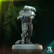 Sci-Fi Miniature Space Soldier Argo Commando |  28mm,32mm Scales & 54mm,75mm,100mm TALL | Resin Mini | Shocktrooper TPG | Archvillain Games - Only-Games