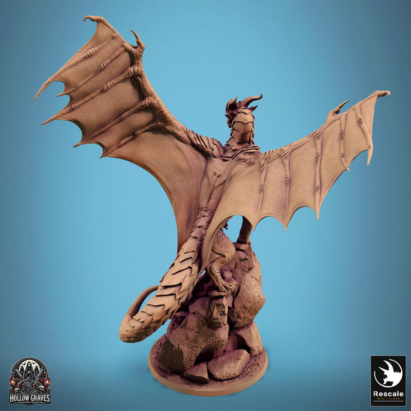 Legendary Dragon (4 sizes) D&D Miniature | 230mm Wing Span, 266mm Height | Resin Figurine | Dungeons and Dragons 5e Pathfinder | Great gift - Only-Games