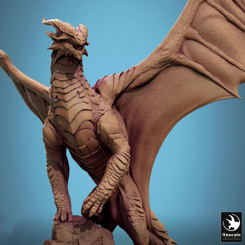 Legendary Dragon (4 sizes) D&D Miniature | 230mm Wing Span, 266mm Height | Resin Figurine | Dungeons and Dragons 5e Pathfinder | Great gift - Only-Games