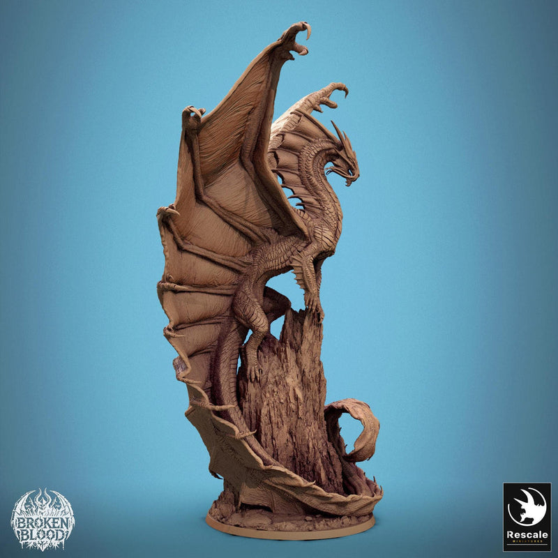 Ancient Legendary Gold Dragon (4 sizes) D&D Resin Miniature | 290mm Wing Span, 217mm Height | Dungeons and Dragons 5e Pathfinder| Great gift - Only-Games