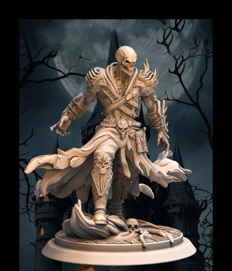 Undead Lich, Demon Fiend Miniature | 28mm,32mm,54mm,75mm,100mm Scales | Dungeons & Dragons figure gift idea DnD 5e | Pathfinder 2e | - Only-Games