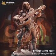 Male Bard Elf, Half-Elf,  Eladrin Unpainted Miniature D&D | 28mm, 32mm,54mm,75mm, 100mm Scales | Dungeons and Dragons  5E | DM Stash - Only-Games