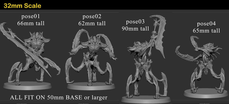 Sci-Fi Miniature Robot Enfield Dragoon, H.R Giger Style | Base Diameter Sizes: 50mm, 65mm,80mm | Resin Mini | Mini Monster Mayhem - Only-Games