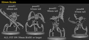 Sci-Fi Miniature Robot Enfield Dragoon, H.R Giger Style | Base Diameter Sizes: 50mm, 65mm,80mm | Resin Mini | Mini Monster Mayhem - Only-Games