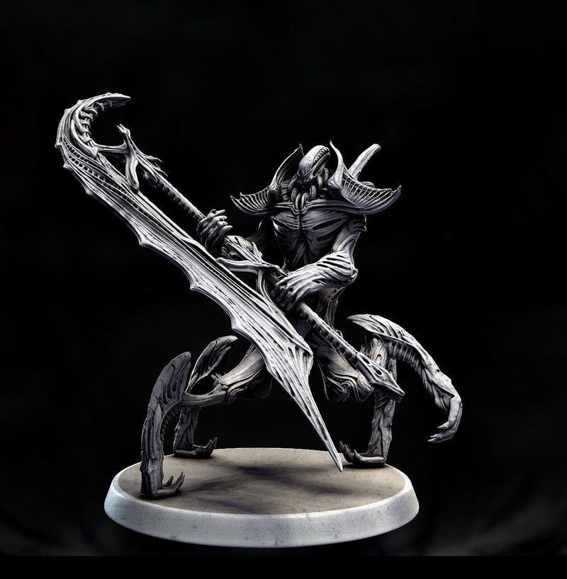 Sci-Fi Miniature Robot Enfield Dragoon, H.R Giger Style | Base Diameter Sizes: 50mm, 65mm,80mm | Resin Mini | Mini Monster Mayhem - Only-Games