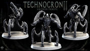Sci-Fi Miniature Robot Enfield Dragoon, H.R Giger Style | Base Diameter Sizes: 50mm, 65mm,80mm | Resin Mini | Mini Monster Mayhem - Only-Games