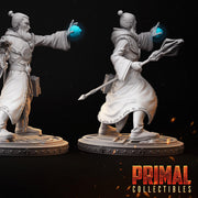 Human Male Wizard, Sorcerer, Warlock PC NPC Miniature | 28mm,32mm,54mm,75mm,100mm Scales | Dungeons and Dragons | Pathfinder | Battle Wizard - Only-Games