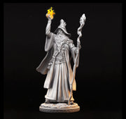 Human Male Wizard, Sorcerer, Warlock PC NPC Miniature | 28mm,32mm,54mm,75mm,100mm Scales | Dungeons and Dragons | Pathfinder | Battle Wizard - Only-Games