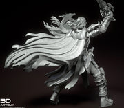 Dark Elf Fighter Ranger PC / NPC Unpainted | 28mm,32mm,54mm,75mm,100mm Scale | Resin Dungeons and Dragons D&D 5e  | Pathfinder | - Only-Games