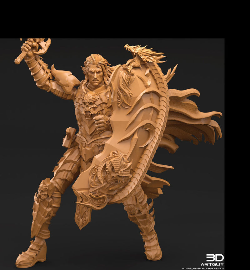 Dark Elf Fighter Ranger PC / NPC Unpainted | 28mm,32mm,54mm,75mm,100mm Scale | Resin Dungeons and Dragons D&D 5e  | Pathfinder | - Only-Games