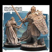 Human Paladin Fighter Sword & Shield, Platemail | Unpainted Miniature | 28mm, 32mm, 54mm,75mm,100mm Scales | Pathfinder Figure | DnD | | - Only-Games
