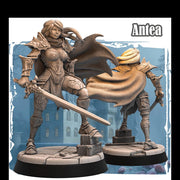 Female Paladin, Fighter Sword and Plate Armor D&D 5e Mini | 28mm, 32mm,54mm,75mm,100mm Scales | Dungeons and Dragons Pathfinder | DM Stash - Only-Games