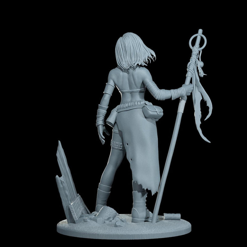 Female Sci-Fi Warrior Soldier, PC NPC Unpainted Resin Miniature | NSFW Topless & Nude versions | 28mm, 32mm,54mm, 75mm, 100mm Scales |DnD 5e - Only-Games