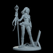 Female Sci-Fi Warrior Soldier, PC NPC Unpainted Resin Miniature | NSFW Topless & Nude versions | 28mm, 32mm,54mm, 75mm, 100mm Scales |DnD 5e - Only-Games