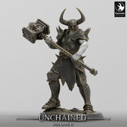 Barbarian Human / Goliath, Ranger,Fighter, with Big Hammer, DnD Unpainted Miniature| 28mm, 32mm,54mm,75mm,100mm Scales | Dungeons & Dragons - Only-Games