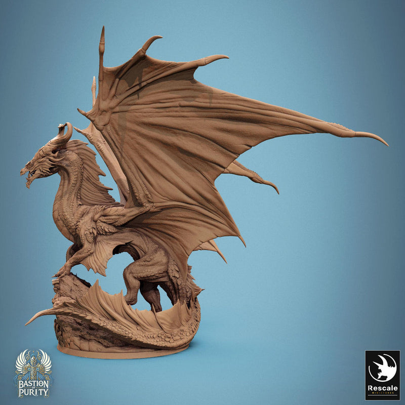 Legendary Dragon (4 sizes) D&D Miniature | 290mm Wing Span, 217mm Height | Resin Figurine | Dungeons and Dragons 5e Pathfinder | Great gift - Only-Games