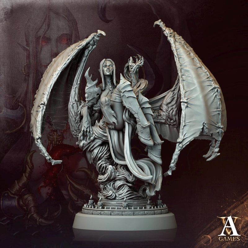 Succubus Demon, Female Winged Vampire Lord, Strahd Bride UNPAINTED | 28mm,32mm, 54mm,75mm,100mm | Dungeons & Dragons | Pathfinder | - Only-Games
