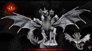 Tiamat God Dragon Queen of Chaos (3 sizes) D&D Miniature | 360mm Wing Span,175mm Height | Resin Figurine |Dungeons and Dragons 5e Pathfinder - Only-Games