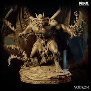 Huge Fiend Balor, Greater Demon (4 sizes ) Mini | 28/32mm Scales 40mm, 50mm, 65mm, 75mm BASE Sizes | D&D 5e Nine Hells Dungeons and Dragons - Only-Games