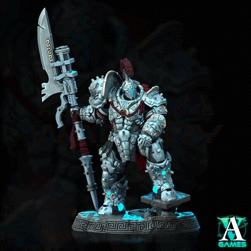 Sci-Fi Miniature Space Knight, Hellas Eternal | 28mm,32mm, 54mm, 75mm,100mm Scales | Resin Mini | Archvillain Games - Only-Games
