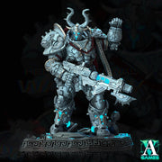 Sci-Fi Miniature Space Knight, Hellas Eternal | 28mm,32mm, 54mm, 75mm,100mm Scales | Resin Mini | Archvillain Games - Only-Games