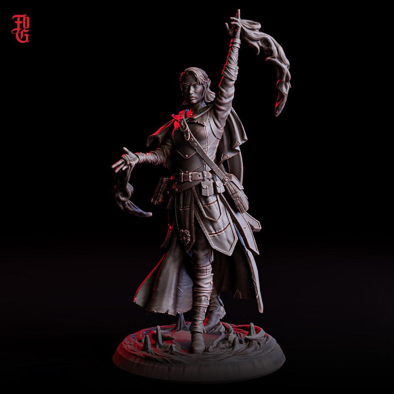 Elf Female Wizard, Sorcerer Warlock PC NPC | Resin Miniature 28mm,32mm,54mm,75mm,100mm Scale |Dungeons & Dragons, Pathfinder | Flesh of Gods - Only-Games