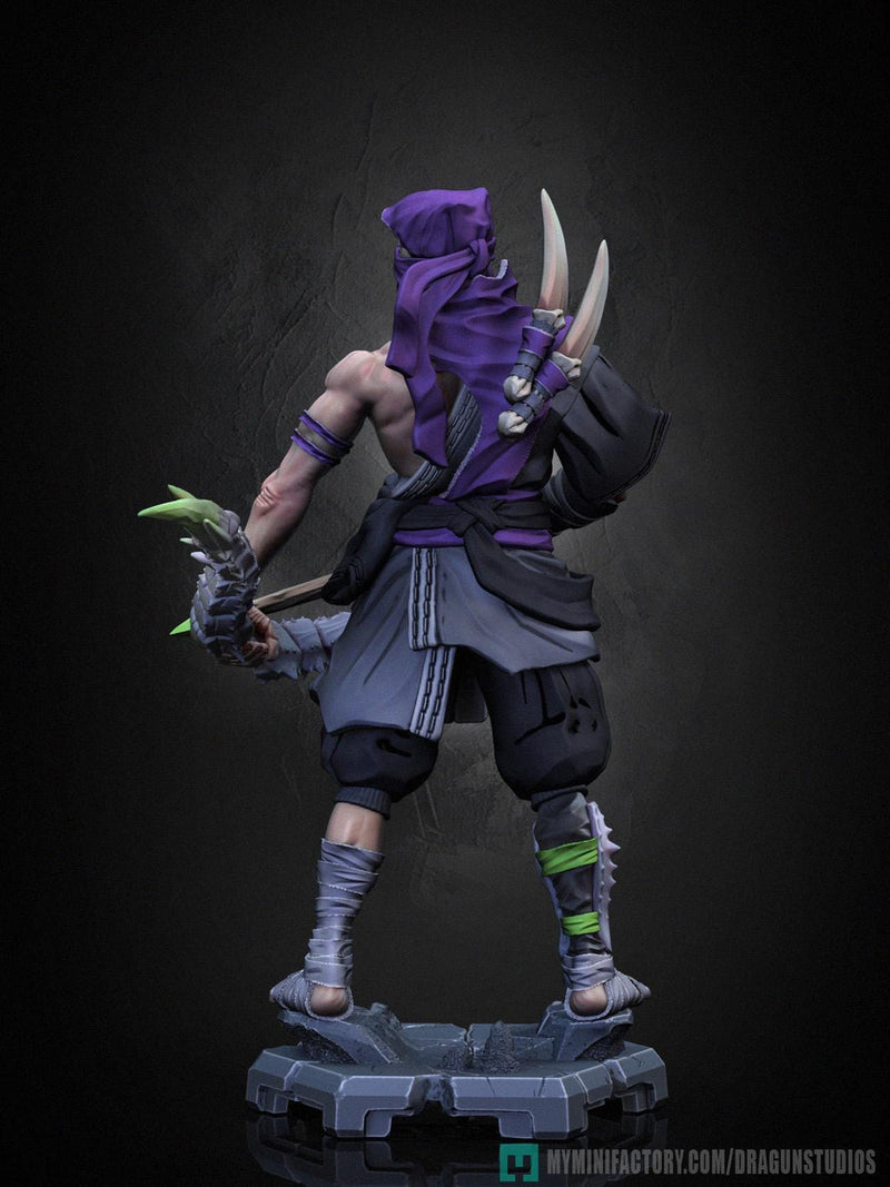 Human  Rogue Assassin Ranger Ninja PC NPC | UNPAINTED Miniature | 28mm,32mm,54mm,75mm,100mm Scales | Pathfinder Figure DnD | Figurine - Only-Games
